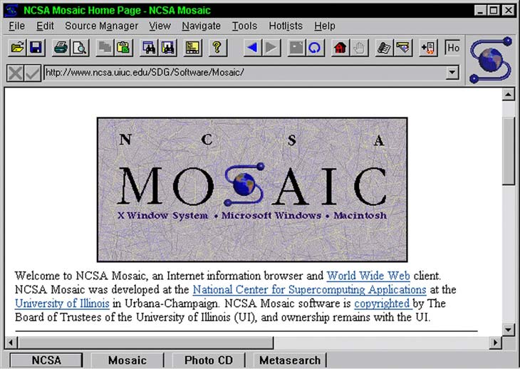 аналог современного веб браузера Mosaic