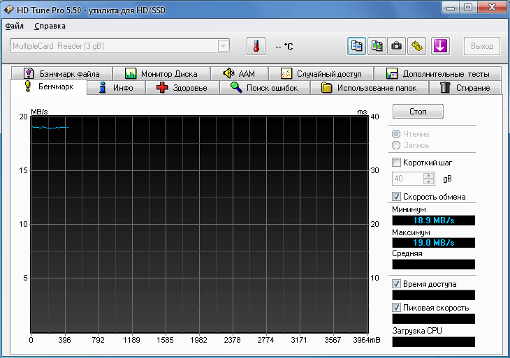 HD Tune - определить скорость жесткого диска