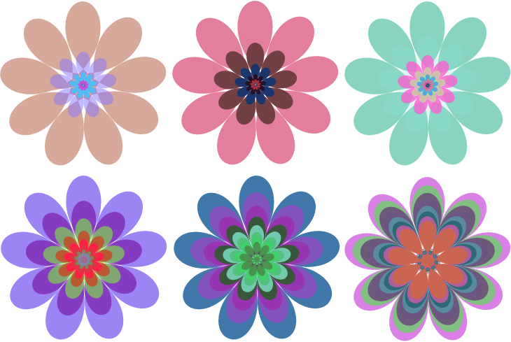 Цветки различной плотности
