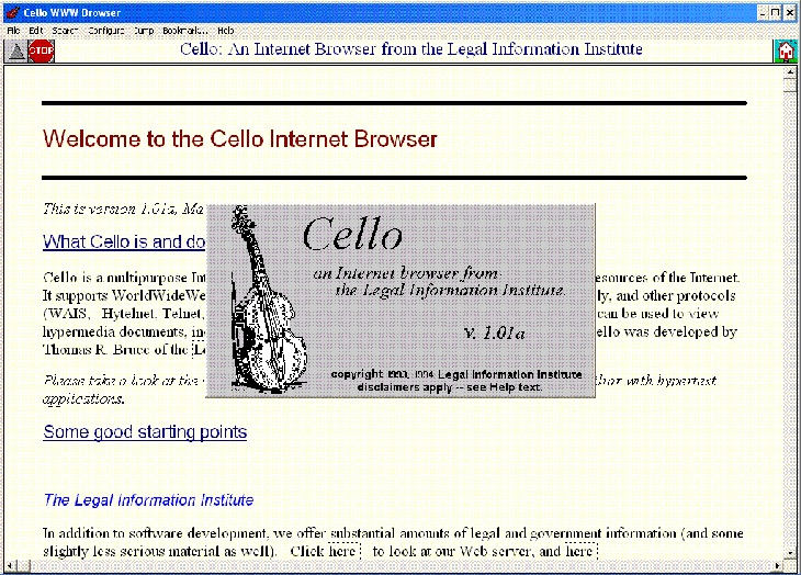 веб браузер Cello