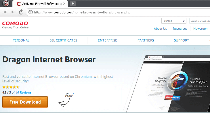 Comodo Dragon Internet Browser – альтернативный браузер Хрома