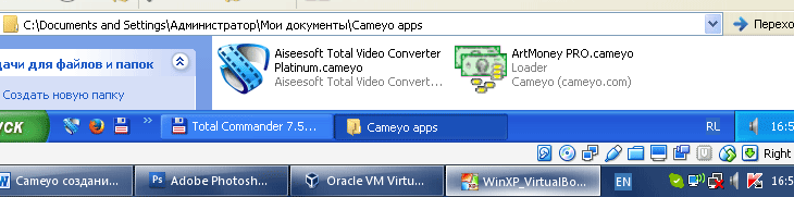 Созданные портативные версии программ в Cameyo