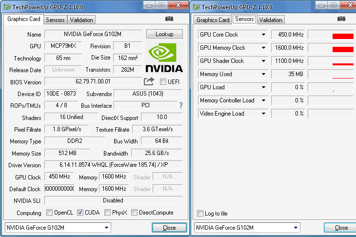 GPU-Z – характеристики производительности видеокарты